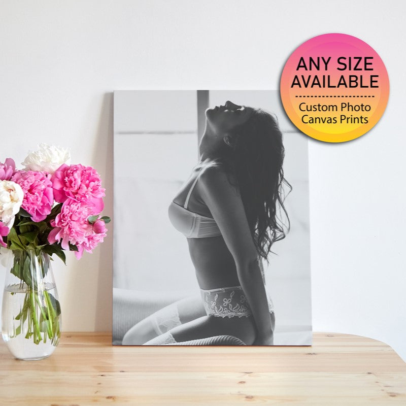 Canvas Boudoir Photo Prints Custom Canvas Boudoir Wall Art Prints