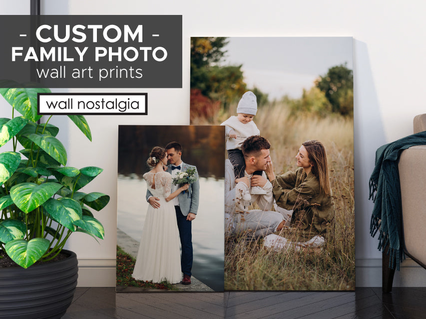 Canvas wall art print of a family photo, photo canvas print of family photo, family photo canvas wall art print, print your family photos on canvas canada