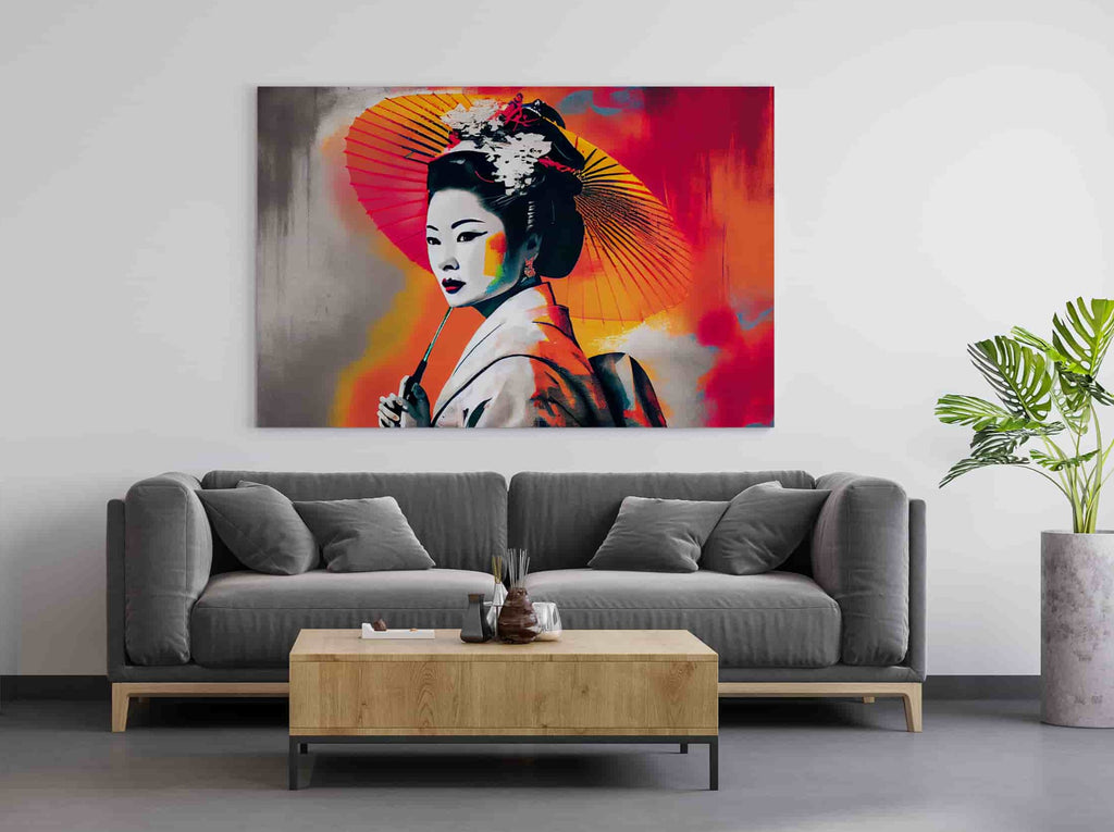 Japanese Geisha Canvas Print | Canvas wall art print by Wall Nostalgia. Custom Canvas Prints, Made in Calgary, Canada | Large canvas prints, framed canvas prints, Geisha Canvas Wall Art | Geisha Wall Art, Geisha Print, Geisha Art, Geisha Poster, Geisha Artwork, Geisha Canvas, Japanese Geisha Wall Art, Japanese Geisha 