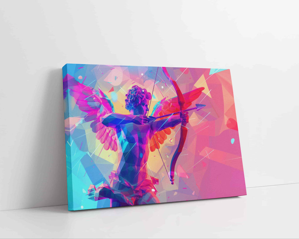 Cupid's Rush Dopamine Decor Art | Canvas wall art print by Wall Nostalgia. Custom Canvas Prints Made in Canada | Maximalist Wall Art Canada, Canvas Art Canada, Large canvas prints Canada, Wall Art for Living Room, Wall Art for Office, Wall Art for Bedroom, Canvas Prints Canada, Maximalist Wall Art Decor