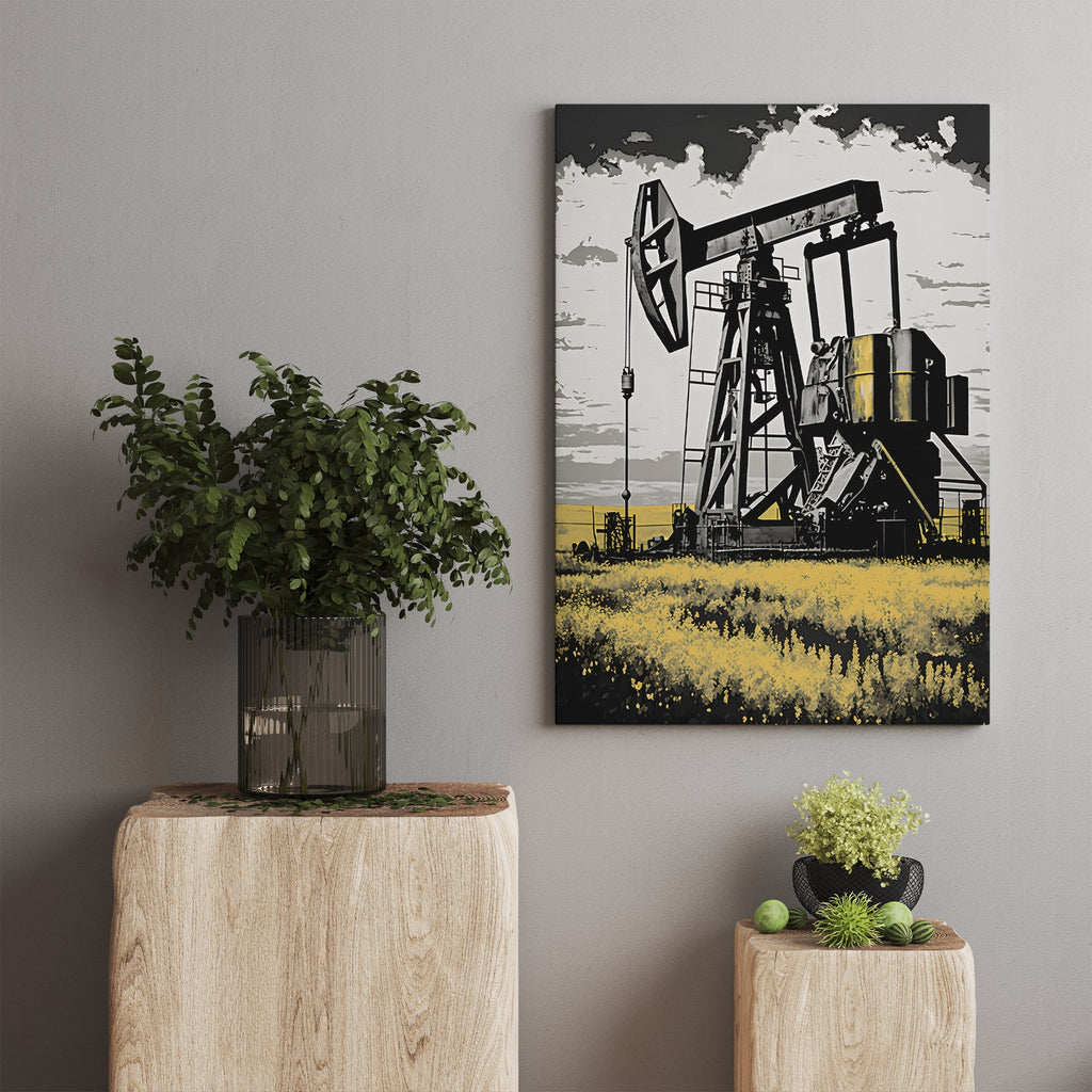 Oil Rig Canvas Print, Oil and Gas Canvas Art Print Canada, Oil Rig Art| Canvas wall art print by Wall Nostalgia. Custom canvas prints, large canvas prints, framed canvas prints, Oil Rig Art Canvas Print. Oil Rig Decor, Oil Rig Artwork, Oil Rig Painting, Oil and Gas Decor, Oil and Gas Art, Oil and Gas Artwork Prints