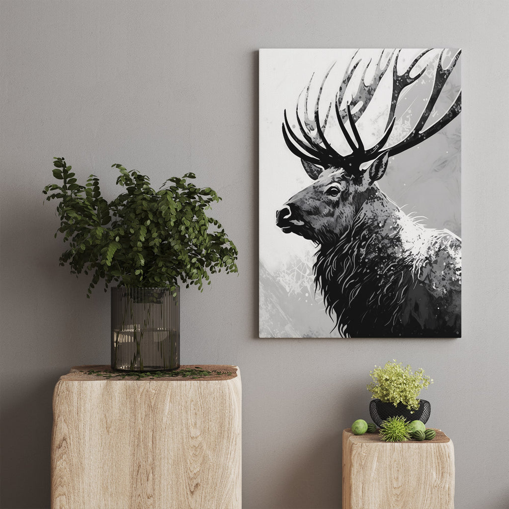 Elk Canvas Print | Elk Canvas wall art print by Wall Nostalgia. Custom canvas prints, made in Canada, large canvas prints, framed canvas prints, Wildlife Prints, Wilderness Print, Elk Canvas Wall Art, Elk Print, Elk Art, Wildlife Canvas, Wildlife Wall Art, Wildlife Art Print Canvas, Wilderness Print, Wildlife Print Elk