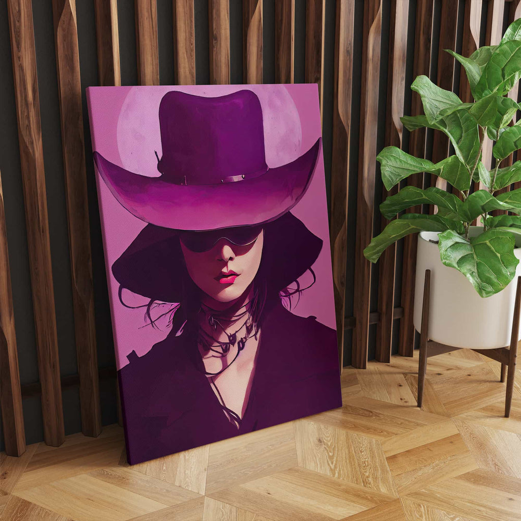 Violet Purple Woman Print | Canvas wall art print by Wall Nostalgia. Custom Canvas Prints, Made in Calgary, Canada, Large canvas prints, framed canvas prints, Purple Woman Canvas Print, Girly Wall Art, Feminine Wall Art, Trendy Wall Art, Purple Wall Art Print, Purple Canvas Art, Fashion Prints Art, Fashion prints