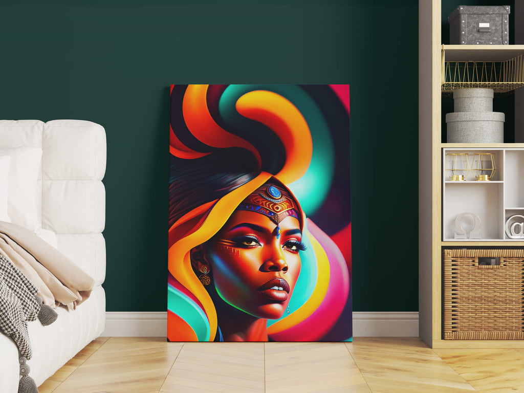 African Woman Print | African Woman Canvas wall art print by Wall Nostalgia. Custom Canvas Prints, Made in Calgary, Canada | Large canvas prints, framed canvas prints, African Woman Canvas Art, African Canvas Print, African Wall Art, African Print, African Canvas Art, African Canvas, African woman print, African Art