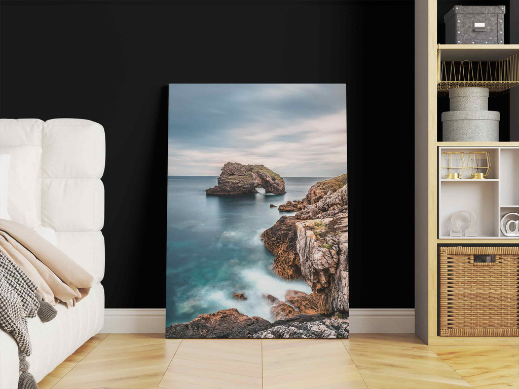 View of the Cliffs Canvas Photo Print | Canvas wall art print by Wall Nostalgia. Custom Canvas Prints, Made in Calgary, Canada | Large canvas prints, framed canvas prints, ocean wall art print, living room wall art, landscape wall art, beach wall art print, trendy wall art prints, canvas wall art canada, canvas prints