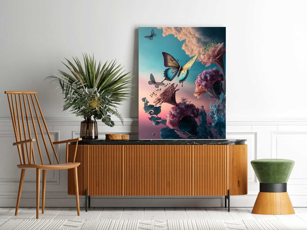 Fantasy Butterflies Print | Canvas wall art print by Wall Nostalgia. Custom Canvas Prints, Made in Calgary, Canada | Large canvas prints, Fantasy Butterfly Canvas Art Print, Nursery wall art, Butterfly art print, Butterfly wall art, Butterfly canvas wall art, Butterflies print, Butterfly print, Butterflies Wall Art