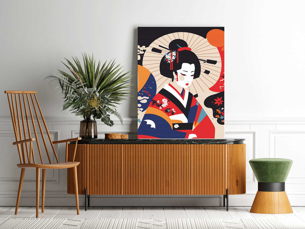 Japanese Geisha Canvas Print | Canvas wall art print by Wall Nostalgia. Custom Canvas Prints, Made in Calgary, Canada, Large canvas prints, frame canvas prints, Geisha Canvas Print | Geisha print, Geisha wall art, Geisha art print, Japanese Geisha Print, Japanese Wall Art, Japanese woman print canvas, Geisha canvas art