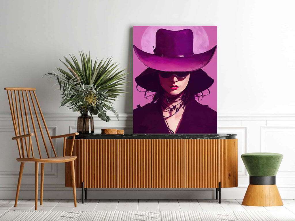 Violet Purple Woman Print | Canvas wall art print by Wall Nostalgia. Custom Canvas Prints, Made in Calgary, Canada, Large canvas prints, framed canvas prints, Purple Woman Canvas Print, Girly Wall Art, Feminine Wall Art, Trendy Wall Art, Purple Wall Art Print, Purple Canvas Art, Fashion Prints Art, Fashion prints