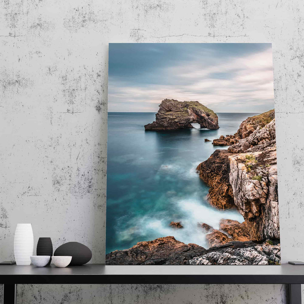 View of the Cliffs Canvas Photo Print | Canvas wall art print by Wall Nostalgia. Custom Canvas Prints, Made in Calgary, Canada | Large canvas prints, framed canvas prints, ocean wall art print, living room wall art, landscape wall art, beach wall art print, trendy wall art prints, canvas wall art canada, canvas prints