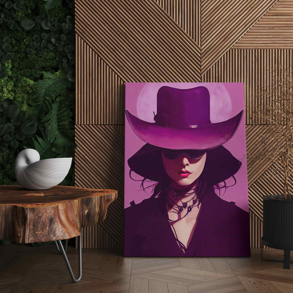 Violet Purple Woman Print | Canvas wall art print by Wall Nostalgia. Custom Canvas Prints, Made in Calgary, Canada, Large canvas prints, framed canvas prints, Purple Woman Canvas Print, Girly Wall Art, Feminine Wall Art, Trendy Wall Art, Purple Wall Art Print, Purple Canvas Art, Fashion Prints Art, Fashion prints