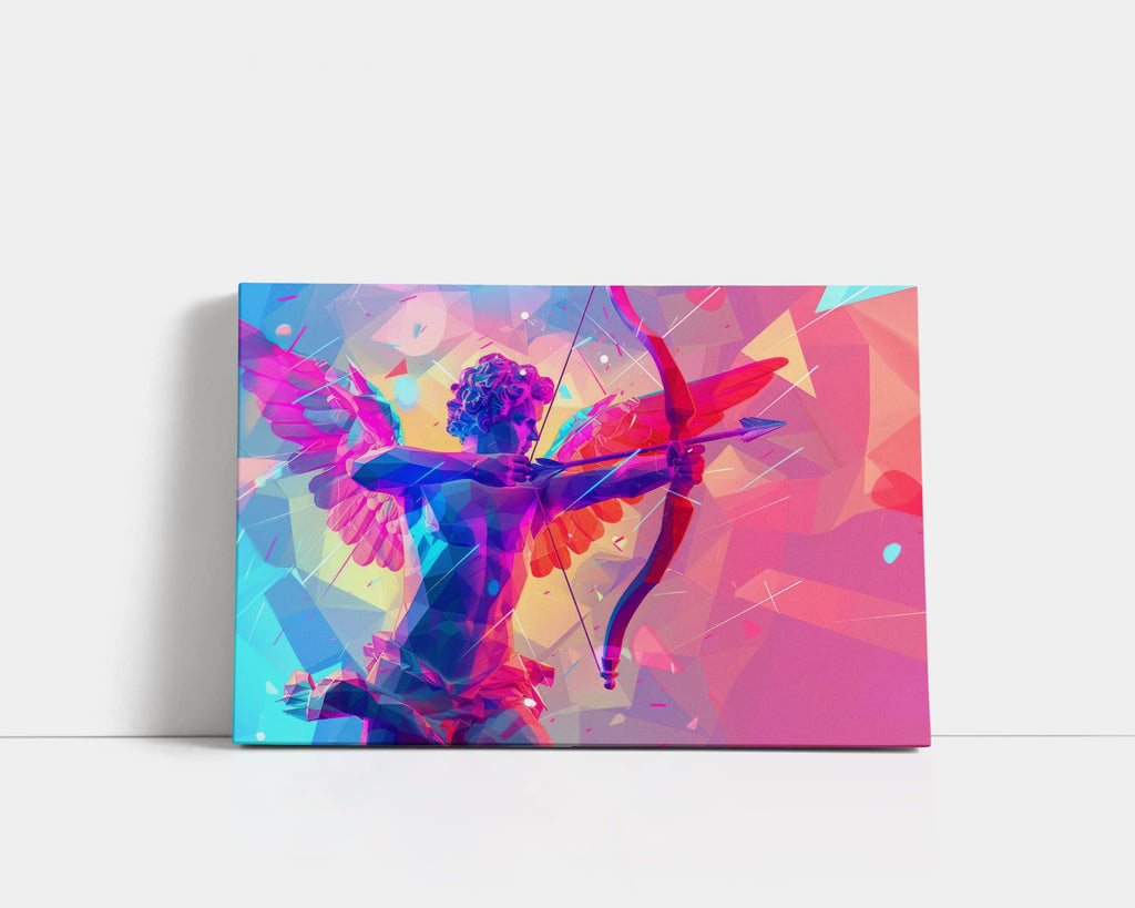 Cupid's Rush Dopamine Decor Art | Canvas wall art print by Wall Nostalgia. Custom Canvas Prints Made in Canada | Maximalist Wall Art Canada, Canvas Art Canada, Large canvas prints Canada, Wall Art for Living Room, Wall Art for Office, Wall Art for Bedroom, Canvas Prints Canada, Maximalist Wall Art Decor