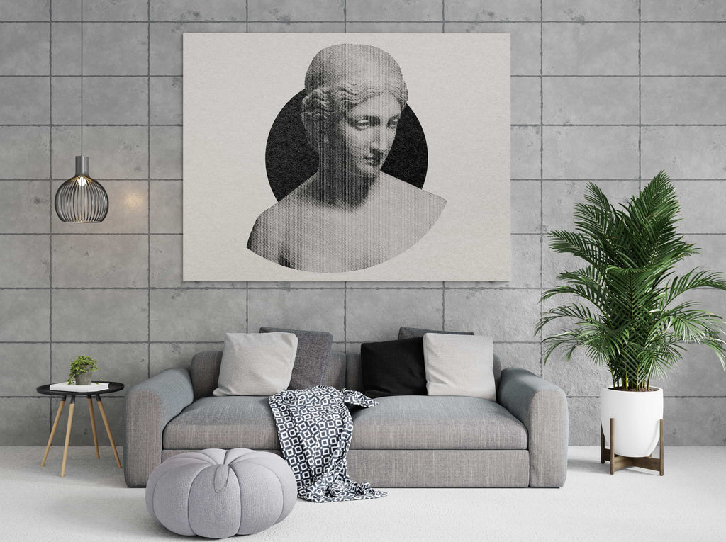 Greek Statue Canvas Print | Greek Statue Canvas wall art print by Wall Nostalgia. Custom Canvas Prints, Made in Canada, Large canvas prints, framed canvas prints, Greek statue wall art print | Canvas print, Greek print, Greek mythology print, Greek art, Greek statue print, Greek canvas, Greek mythology, Greek Art Print