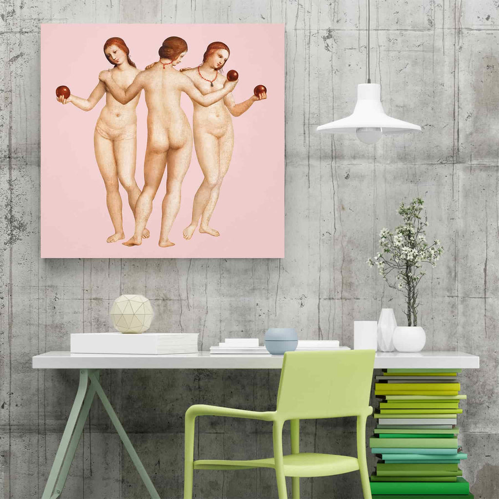 Eve and the Apple Canvas Art Print | Canvas wall art print by Wall Nostalgia. Custom Canvas Prints, Made in Calgary, Canada | Large canvas prints, canvas wall art canada, canvas prints canada, canvas art canada, biblical art, bible art, adam and eve biblcal art, renaissance art, religious art print, print art print