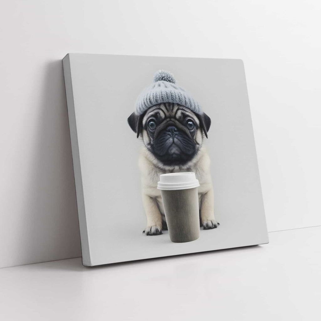 Pug Dog Print | Canvas wall art print by Wall Nostalgia. Made in Calgary, Canada | Large canvas prints, canvas wall art canada, canvas prints canada, canvas art canada, Pug Wall Art Canvas Print, Pug Canvas Art, Pug Gifts, Pug Art, Pug Mug, Pug Art Print, Pug Print, Pug Picture, Pug Dog Poster, Pug Decor, Pug Gifts Art
