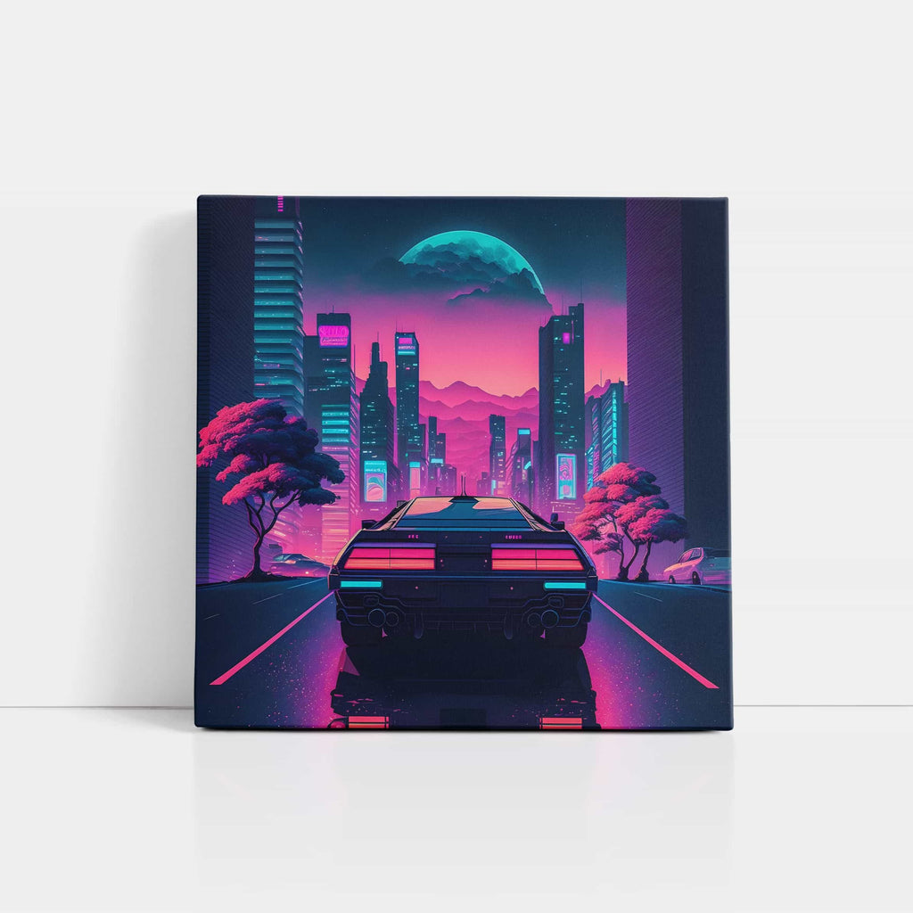 Vaporwave Art Print | Canvas wall art print by Wall Nostalgia. Custom Canvas Prints, Made in Calgary, Canada | Large canvas prints, canvas wall art canada, canvas prints canada, canvas art canada, synthwave aestehetic, retrowave art, retrowave aesthetic, vaporwave art, vaporwave aesthetic, vaporwave art prints canada