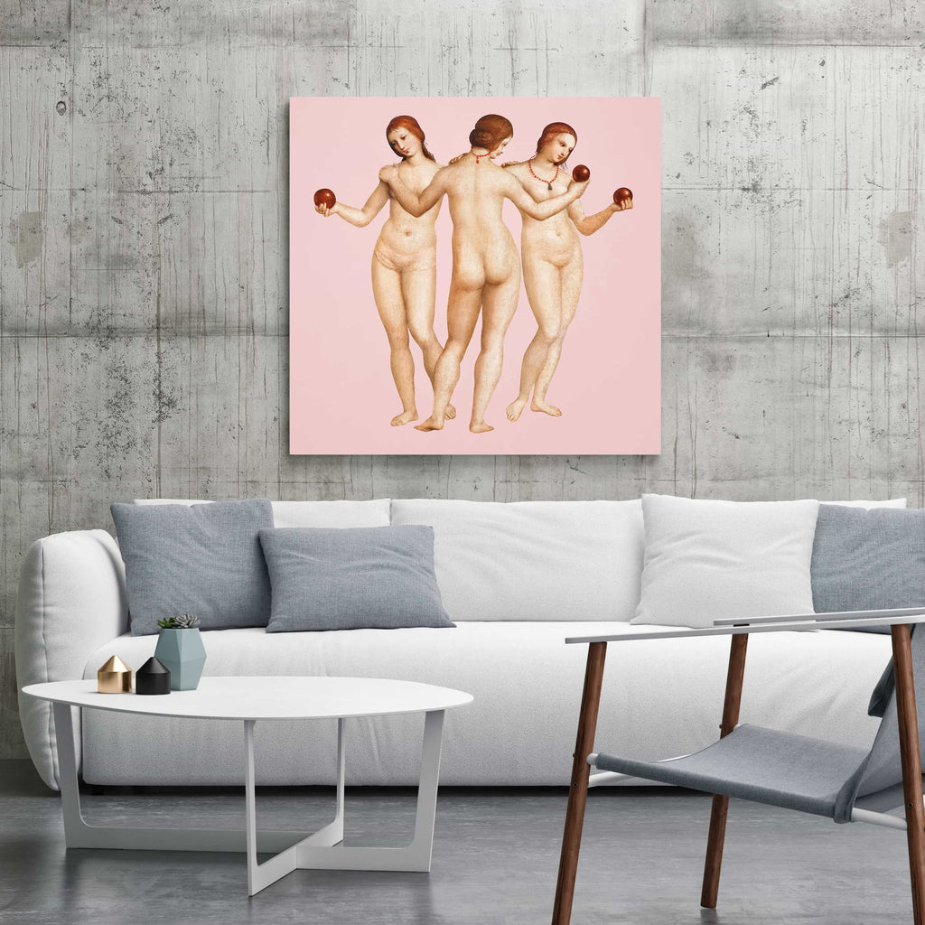 Eve and the Apple Canvas Art Print | Canvas wall art print by Wall Nostalgia. Custom Canvas Prints, Made in Calgary, Canada | Large canvas prints, canvas wall art canada, canvas prints canada, canvas art canada, biblical art, bible art, adam and eve biblcal art, renaissance art, religious art print, print art print