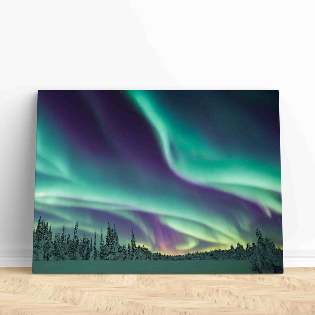 Aurora Borealis Print | Northern lights canvas wall art print by Wall Nostalgia. Custom Canvas Prints, Made in Calgary, Canada | Large canvas prints, framed canvas prints, Aurora Borealis wall art, Aurora Borealis canvas wall art print. Aurora Borealis canvas print, northern lights print, northern lights canvas print