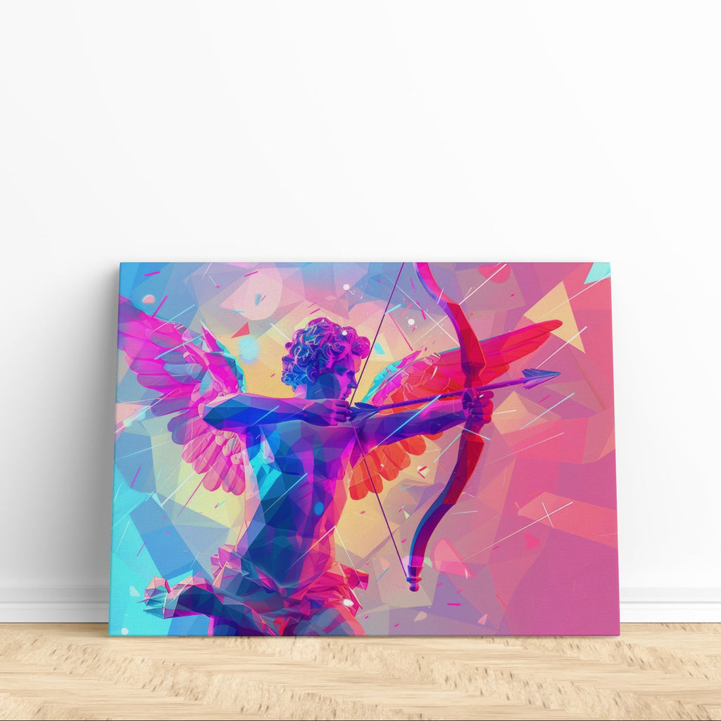 Cupid's Rush Dopamine Decor Art | Canvas wall art print by Wall Nostalgia. Custom Canvas Prints Made in Canada | Maximalist Wall Art Canada, Canvas Art Canada, Large canvas prints Canada, Wall Art for Living Room, Wall Art for Office, Wall Art for Bedroom, Canvas Prints Canada, Maximalist Wall Art Decor