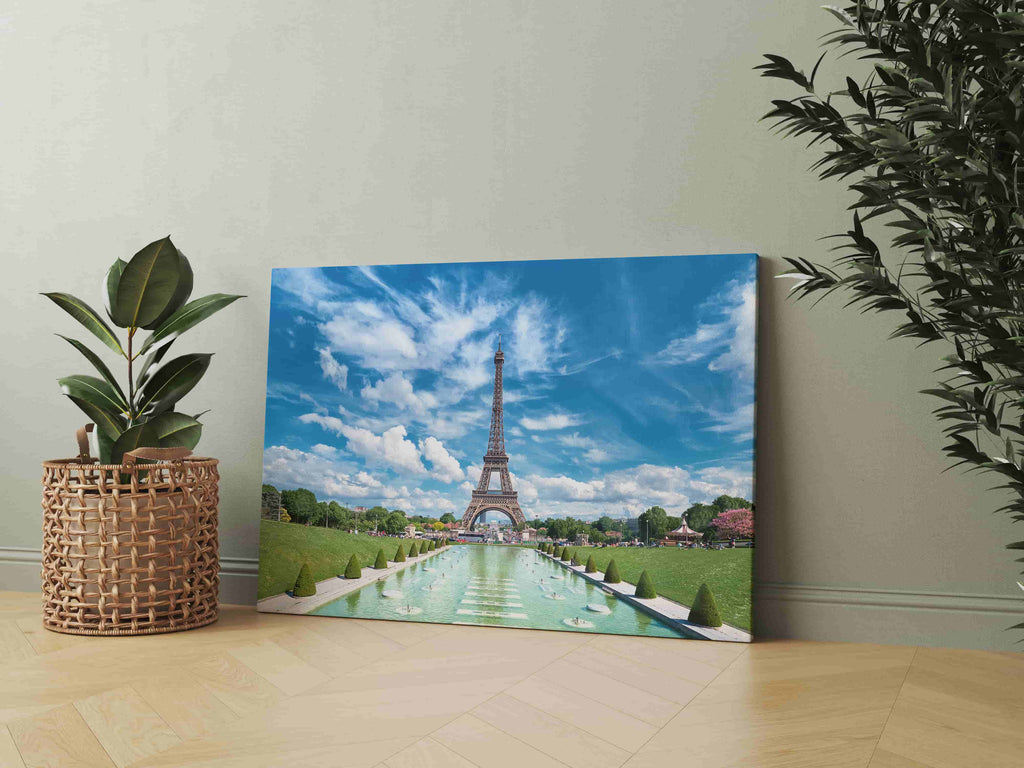 Eiffel Tower Canvas Print | Canvas wall art print by Wall Nostalgia. Custom Canvas Prints, Made in Calgary, Canada | Large canvas prints, Eiffel Tower Print, Eiffel Tower Canvas, Eiffel Tower Wall Art, Trendy Wall Art, Paris Canvas Print, Paris Art, Paris Wall Art, Travel Print Paris, Paris City Print, Eiffel Tower Art