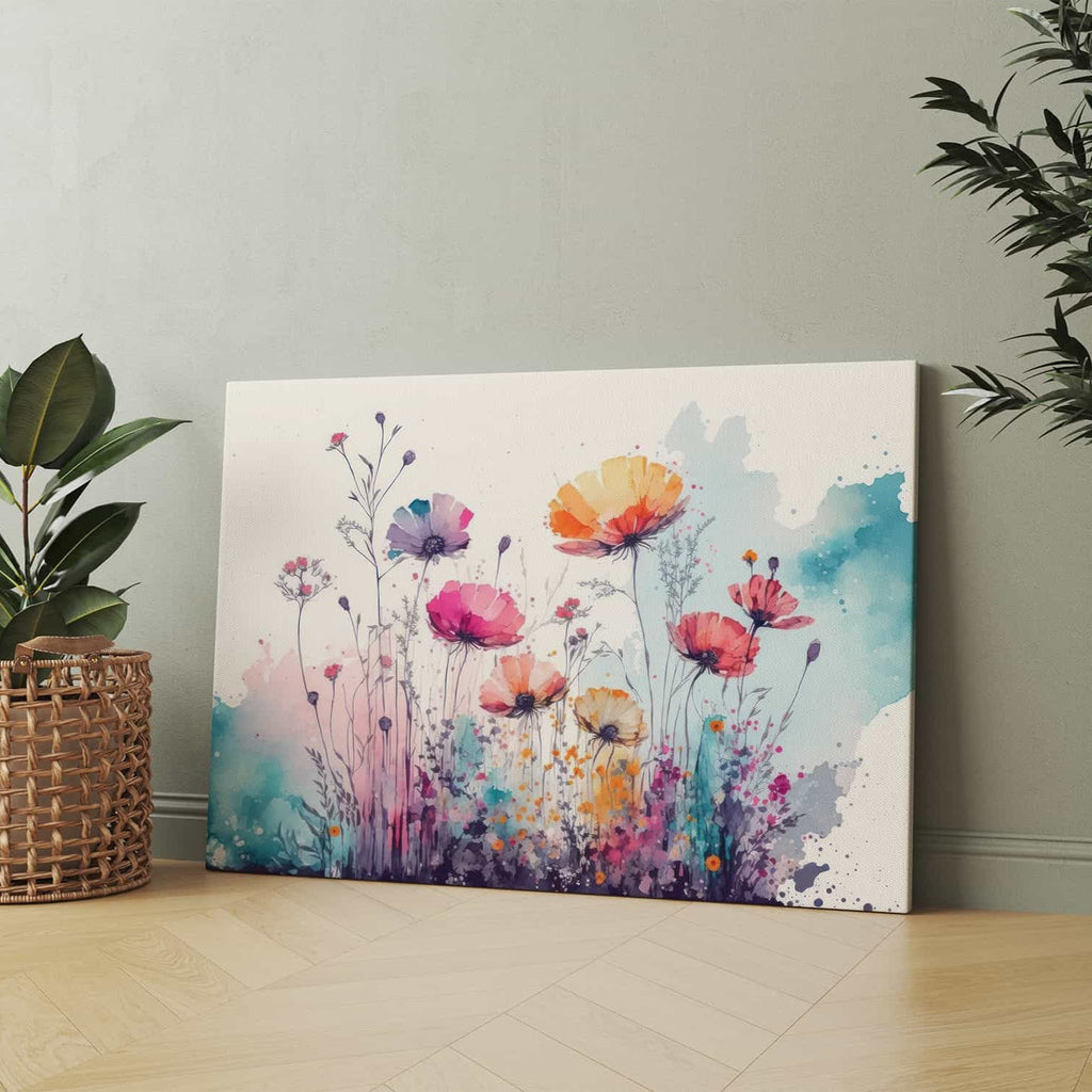 Watercolors Blooming Canvas Wall Art Print