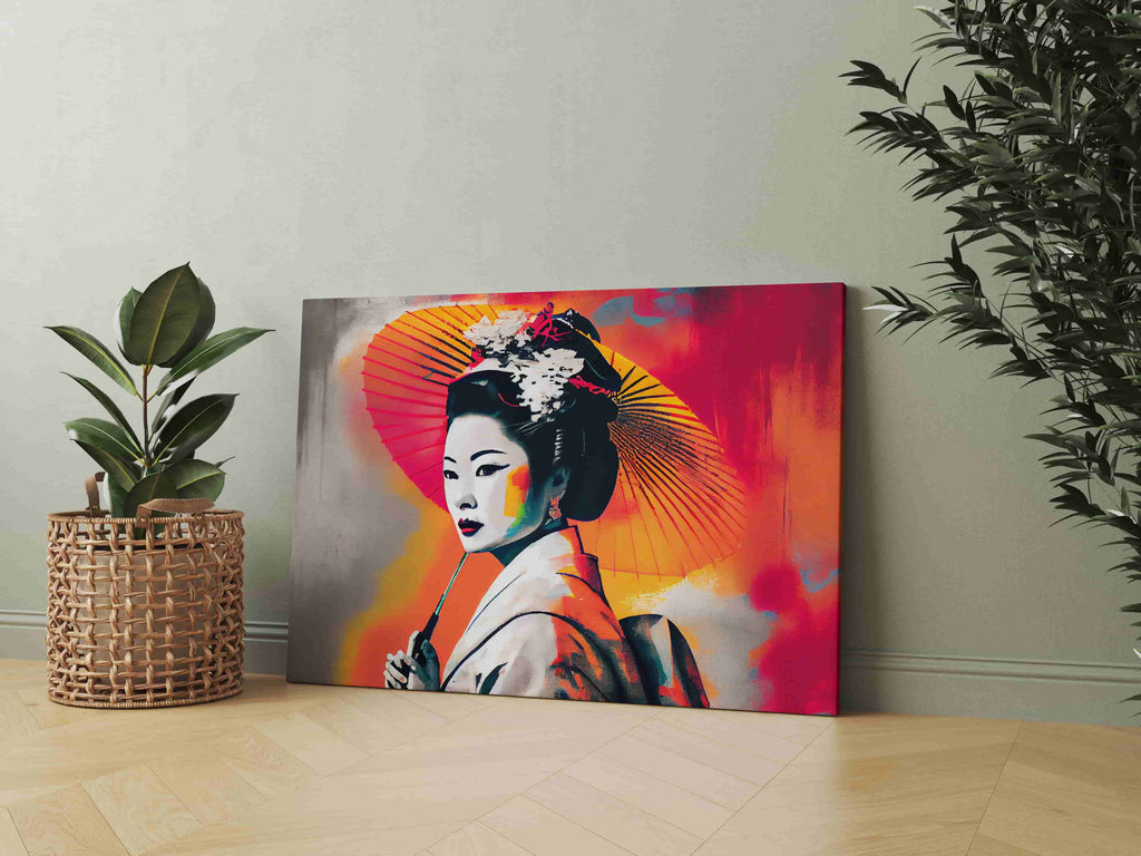 Japanese Geisha Canvas Print | Canvas wall art print by Wall Nostalgia. Custom Canvas Prints, Made in Calgary, Canada | Large canvas prints, framed canvas prints, Geisha Canvas Wall Art | Geisha Wall Art, Geisha Print, Geisha Art, Geisha Poster, Geisha Artwork, Geisha Canvas, Japanese Geisha Wall Art, Japanese Geisha 