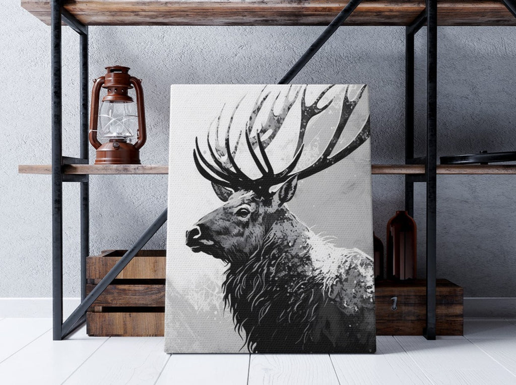 Elk Canvas Print | Elk Canvas wall art print by Wall Nostalgia. Custom canvas prints, made in Canada, large canvas prints, framed canvas prints, Wildlife Prints, Wilderness Print, Elk Canvas Wall Art, Elk Print, Elk Art, Wildlife Canvas, Wildlife Wall Art, Wildlife Art Print Canvas, Wilderness Print, Wildlife Print Elk