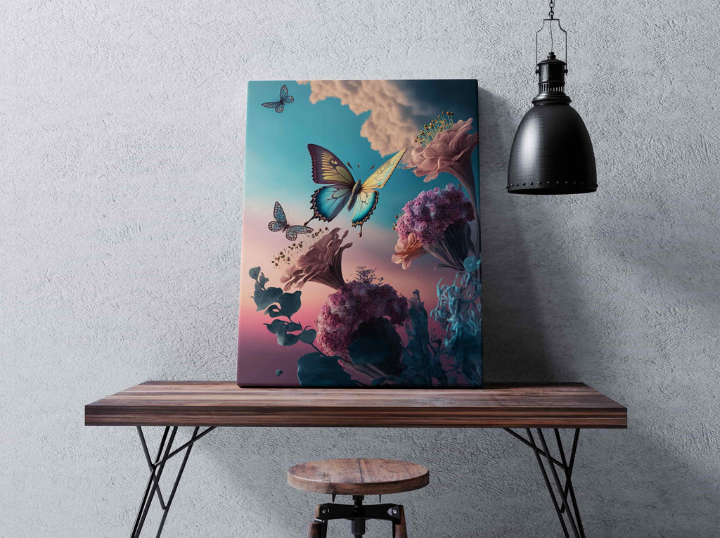 Fantasy Butterflies Print | Canvas wall art print by Wall Nostalgia. Custom Canvas Prints, Made in Calgary, Canada | Large canvas prints, Fantasy Butterfly Canvas Art Print, Nursery wall art, Butterfly art print, Butterfly wall art, Butterfly canvas wall art, Butterflies print, Butterfly print, Butterflies Wall Art