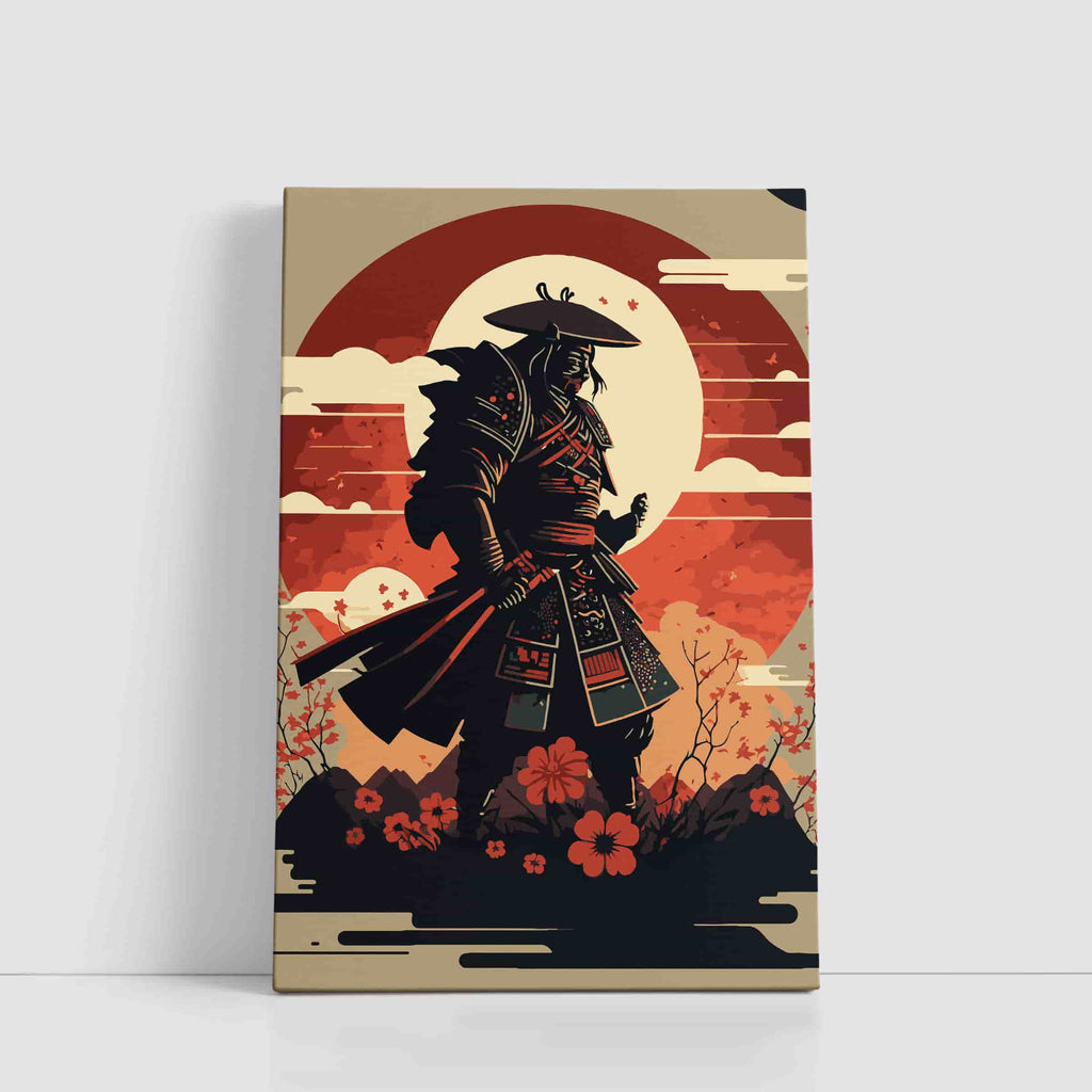 Samurai Art Print | Canvas wall art print by Wall Nostalgia. Custom Canvas Prints, Made in Calgary, Canada | Large canvas prints, canvas prints, Samurai art print, samurai canvas print, cool wall art for guys, cool wall art for men, samurai art japanese, samurai canvas art, samurai canvas prints, samurai canvas poster