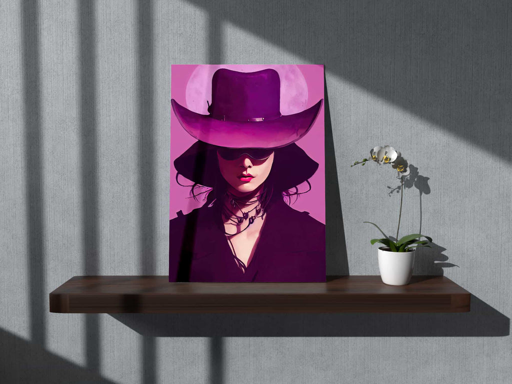 Violet Purple Woman Print | Canvas wall art print by Wall Nostalgia. Custom Canvas Prints, Made in Calgary, Canada, Large canvas prints, framed canvas prints, Purple Woman Canvas Print, Girly Wall Art, Feminine Wall Art, Trendy Wall Art, Purple Wall Art Print, Purple Canvas Art, Fashion Prints Art, Fashion prints