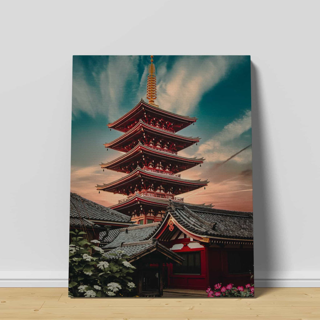 Japanese Pagoda Canvas Photo Print | Canvas wall art print by Wall Nostalgia. Custom Canvas Prints, Made in Calgary, Canada | Large canvas prints, framed canvas prints,  Japanese Canvas Wall Art | Japanese Wall Art, Japanese Print, Japanese Canvas Art, Japanese Art Print, Japanese Pagoda Art, Pagoda Art Print, Pagodas