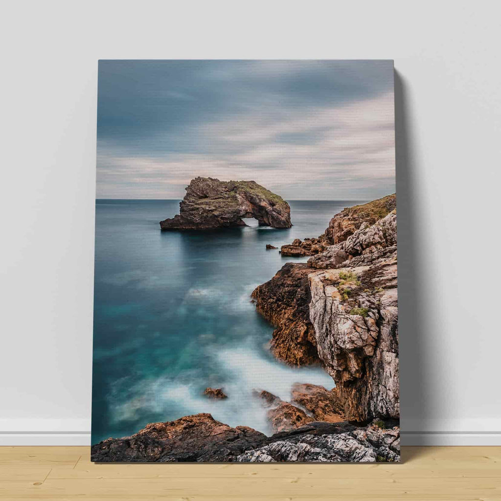 View of the Cliffs Canvas Photo Print | Canvas wall art print by Wall Nostalgia. Custom Canvas Prints, Made in Calgary, Canada | Large canvas prints, framed canvas prints, ocean wall art print, living room wall art, landscape wall art, beach wall art print, trendy wall art prints, canvas wall art canada, canvas prints