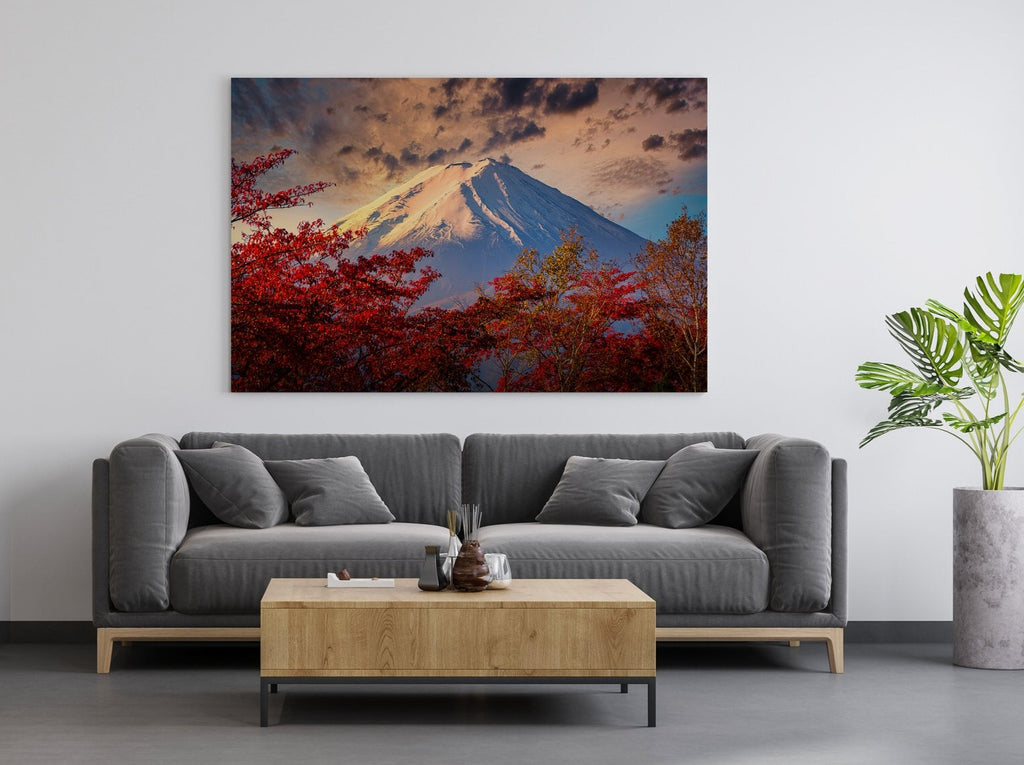 Mount Fuji Print | Canvas wall art print by Wall Nostalgia. FREE SHIPPING on all orders. Custom Canvas Prints, Made in Calgary, Canada | Large canvas prints, framed canvas prints, Mount Fuji Print | Canvas wall art print, Cherry Blossom Print, Mount Fuji Canvas, Cherry Blossom Canvas, Mount Fuji Wall Art, Mount Fuji