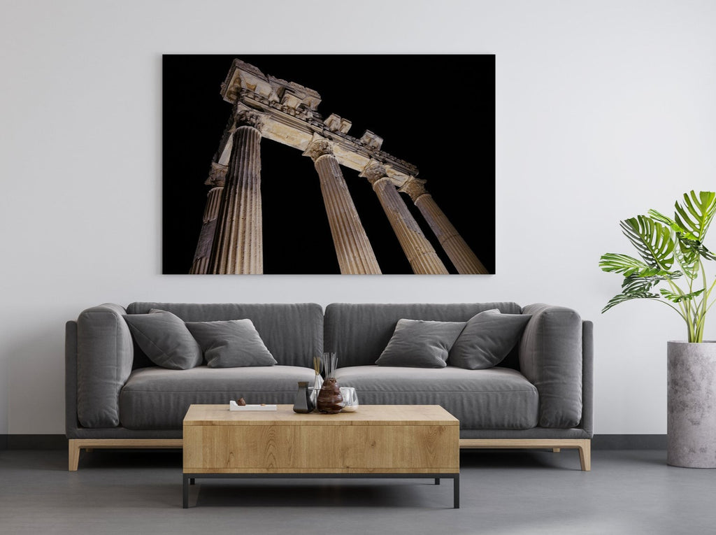 Temple of Apollo Print | Canvas wall art print by Wall Nostalgia. FREE SHIPPING on all orders. Custom Canvas Prints, Made in Calgary, Canada, Large canvas prints, framed canvas prints, Apollo Temple Canvas Wall Art Print, Temple of Apollo, Roman Prints, Roman Canvas Art, Greek Print, Greek Wall Art Print, Temple Apollo