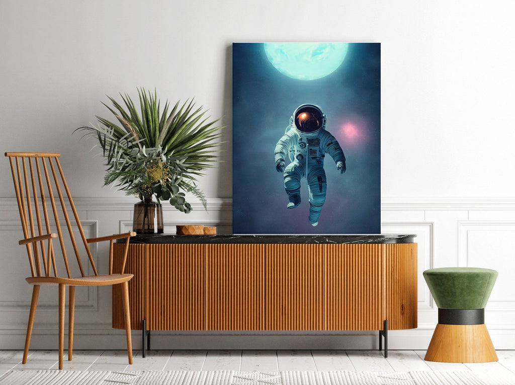 Space Man Astronaut Canvas Print