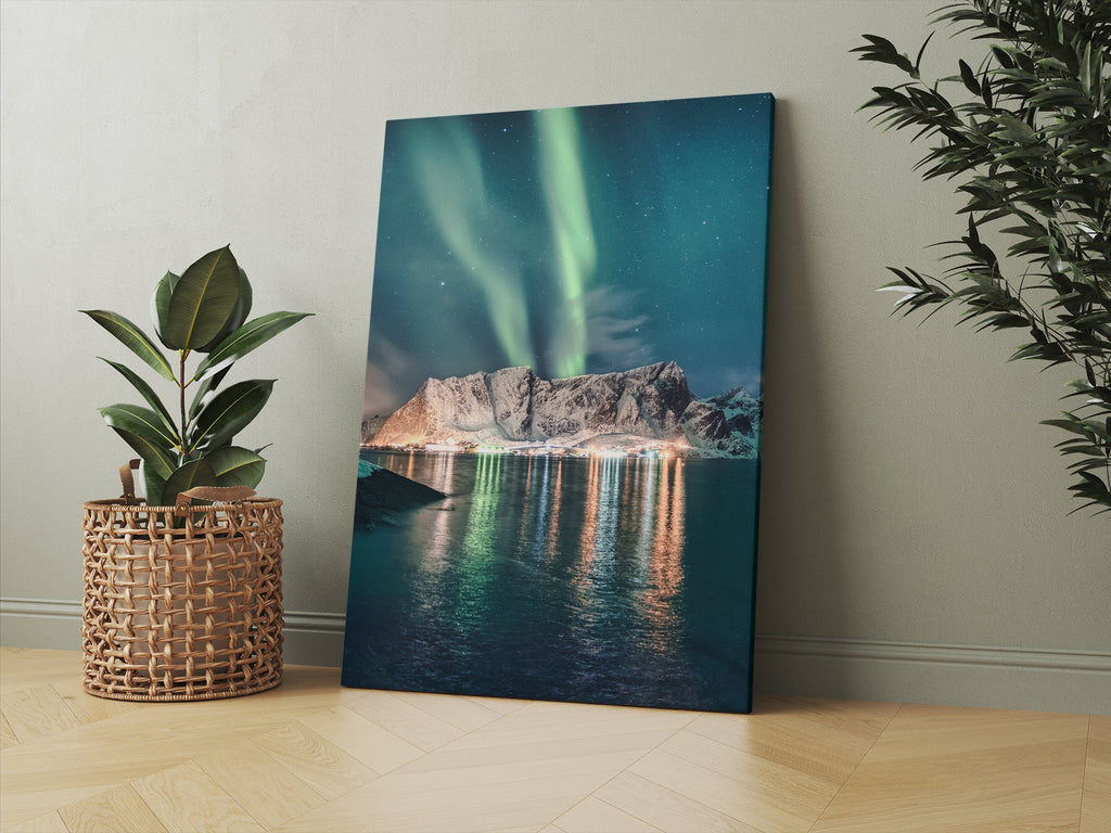 Northern Lights Print | Canvas wall art print by Wall Nostalgia. FREE SHIPPING on all orders. Custom Canvas Prints, Made in Calgary, Canada, Large canvas prints, framed canvas prints, Northern lights Print, Northern lights canvas print, Northern lights art, Aurora borealis print, Northern lights painting, Aurora prints