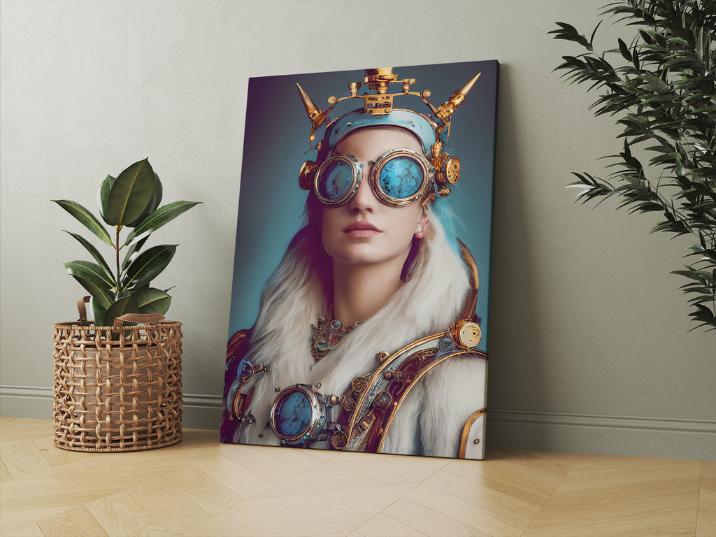 Steampunk Woman Print | Canvas wall art print by Wall Nostalgia. FREE SHIPPING on all orders. Custom Canvas Prints, Made in Calgary, Canada, Large canvas prints, framed canvas print, Steampunk Canvas Wall Art Print, Canvas print, Steampunk art, Steampunk prints, Steampunk wall art, Steam punk print, Steam punk pictures