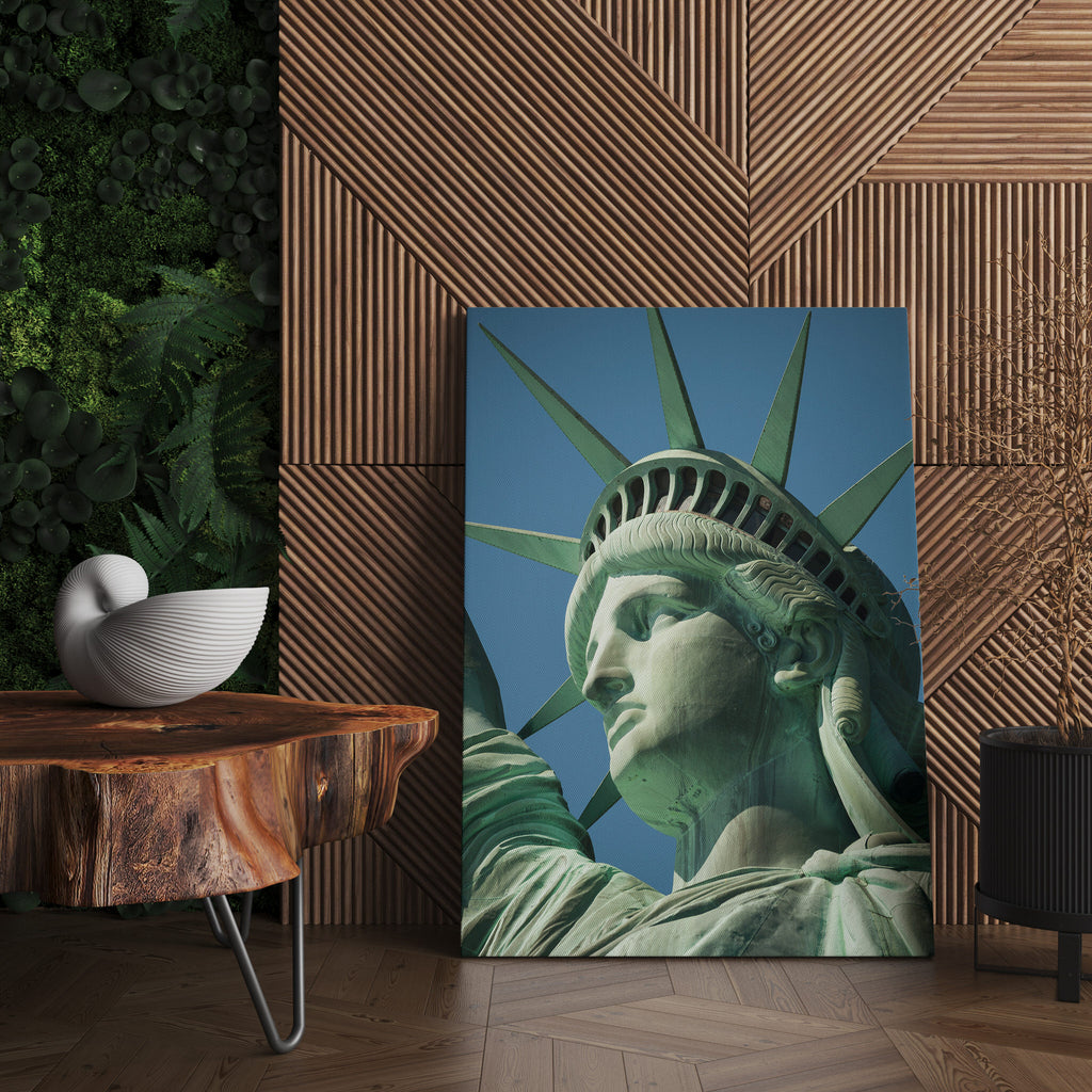 Statue of Liberty Print | Canvas wall art print by Wall Nostalgia. FREE SHIPPING on all orders. Custom Canvas Prints, Made in Calgary, Canada | Large canvas prints, canvas prints, Statue of Liberty print | Canvas wall art print, New York print, New York poster, Statue of Liberty art, New York canvas, New York art print