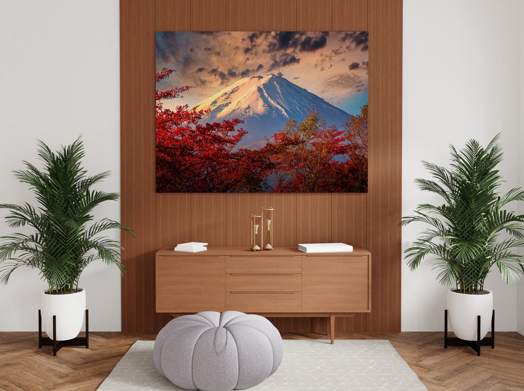 Mount Fuji Print | Canvas wall art print by Wall Nostalgia. FREE SHIPPING on all orders. Custom Canvas Prints, Made in Calgary, Canada | Large canvas prints, framed canvas prints, Mount Fuji Print | Canvas wall art print, Cherry Blossom Print, Mount Fuji Canvas, Cherry Blossom Canvas, Mount Fuji Wall Art, Mount Fuji