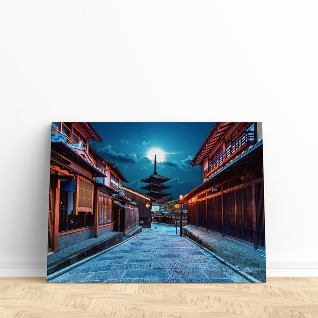 Tokyo Nights Canvas Art Print | Canvas wall art print by Wall Nostalgia. FREE SHIPPING on all orders. Custom Canvas Prints, Made in Calgary, Canada | Large canvas prints, framed canvas prints, Tokyo Canvas Art Print | Tokyo Print, Japan Print, Japan Canvas, Pagoda Art Print, Tokyo Art Print, Japanese Wall Art Canvas