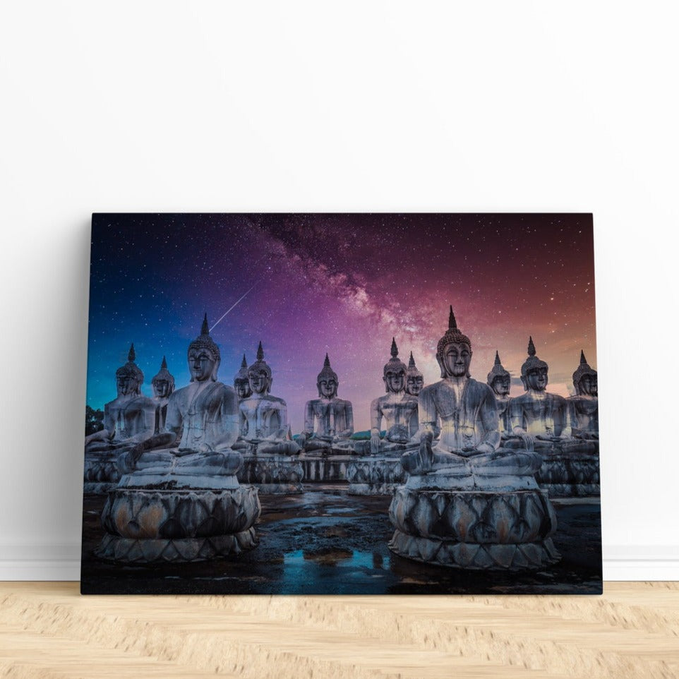 Thailand Buddha Print | Canvas wall art print by Wall Nostalgia. FREE SHIPPING on all orders. Custom Canvas Prints, Made in Calgary, Canada | Large canvas prints, Buddha Art Print, Buddha Canvas Wall Art, Thailand Print, Spiritual Print, Buddha Canvas, Buddha Wall Art, Buddha Canvas Art, Buddha Print, Galaxy Print