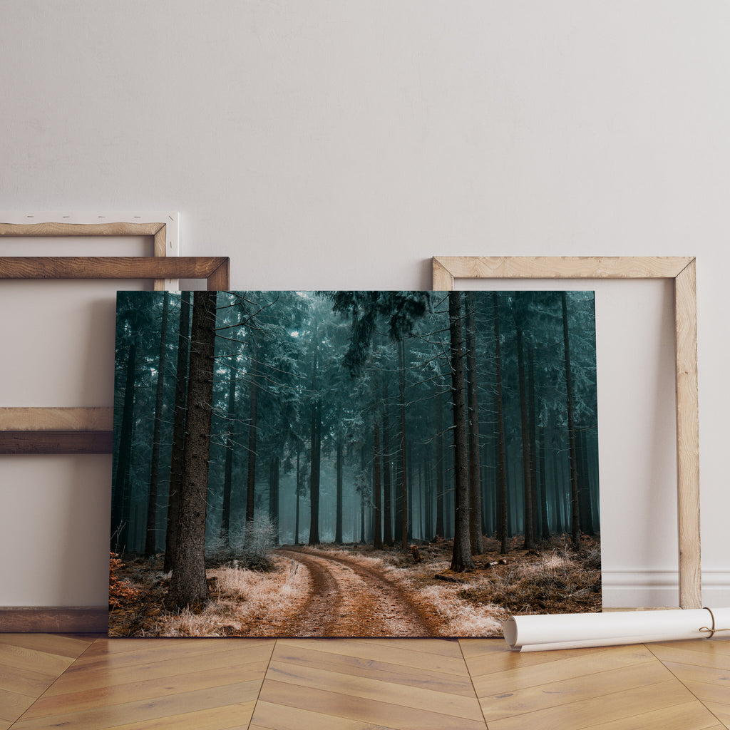 Forest Canvas Print | Canvas wall art print by Wall Nostalgia. FREE SHIPPING on all orders. Custom Canvas Prints, Made in Calgary, Canada | Large canvas prints, framed canvas prints, Forest Canvas Wall Art, Forest Print, Forest Art Print, Forest Canvas, Tree Canvas, Large Canvas Art, Large Canvas Print, Tree Art Print