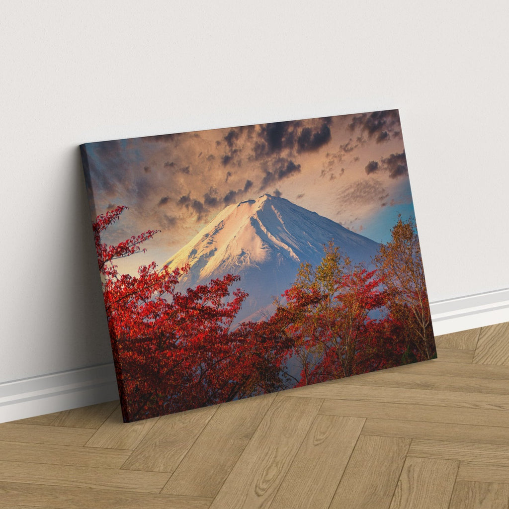 Mount Fuji Print | Canvas wall art print by Wall Nostalgia. FREE SHIPPING on all orders. Custom Canvas Prints, Made in Calgary, Canada | Large canvas prints, framed canvas prints, Mount Fuji Print | Canvas wall art print, Cherry Blossom Print, Mount Fuji Canvas, Cherry Blossom Canvas, Mount Fuji Wall Art, Mount Fuji