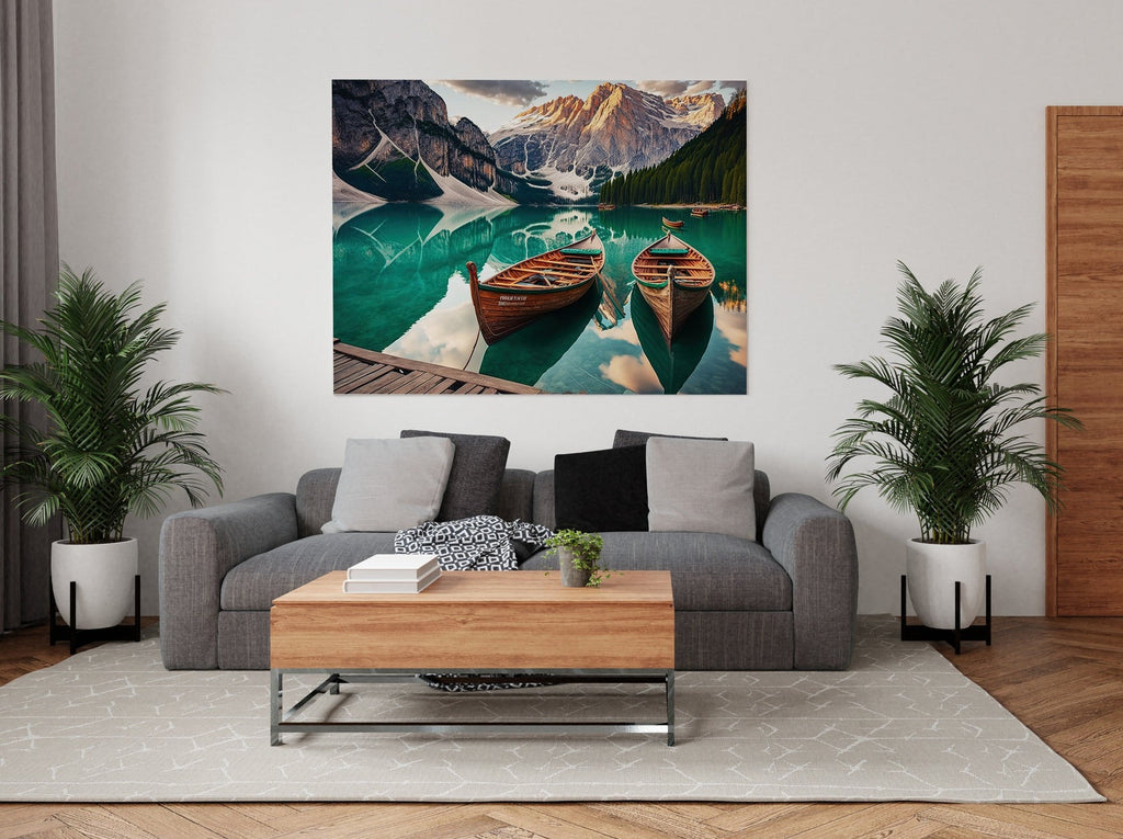 Mountain Water Canvas Print | Canvas wall art print by Wall Nostalgia. FREE SHIPPING on all orders. Custom Canvas Prints, Made in Calgary, Canada | Large canvas prints, framed canvas prints, Banff Canvas Print, Banff print, Mountain Print, Mountain lake print, Mountain Canvas, Mountain Lake Art, Mountain art prints