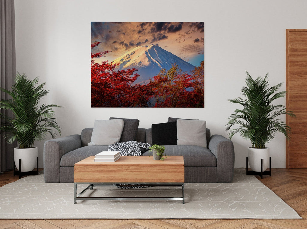 Mount Fuji Print | Canvas wall art print by Wall Nostalgia. FREE SHIPPING on all orders. Custom Canvas Prints, Made in Calgary, Canada | Large canvas prints, framed canvas prints, Mount Fuji Print | Canvas wall art print, Cherry Blossom Print, Mount Fuji Canvas, Cherry Blossom Canvas, Mount Fuji Wall Art, Mount Fuji