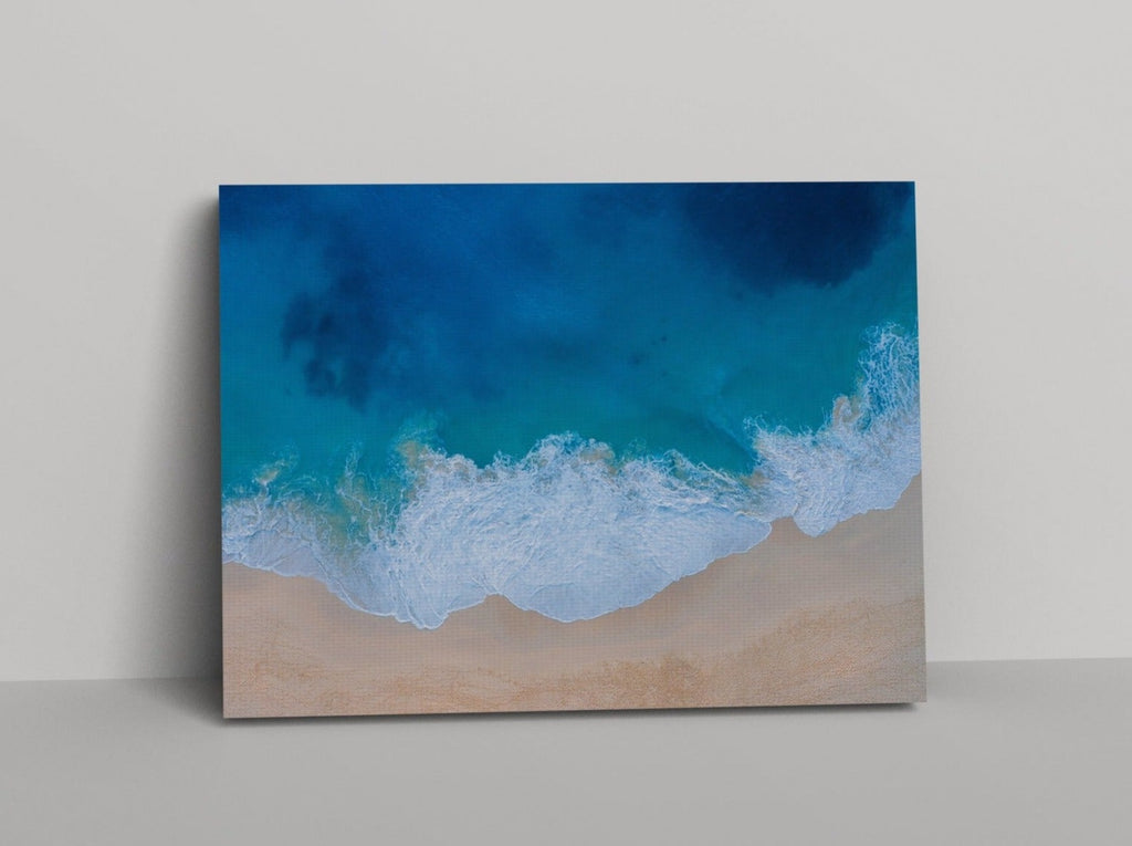 Ocean Wave Print | Canvas wall art print by Wall Nostalgia. FREE SHIPPING on all orders. Custom Canvas Prints, Made in Calgary, Canada | Large canvas prints, framed canvas prints, Wave Print Canvas Wall Art | Canvas print, Ocean print, Wave canvas, Ocean canvas, Wave wall print, Ocean wall print, Beach print, Beach art