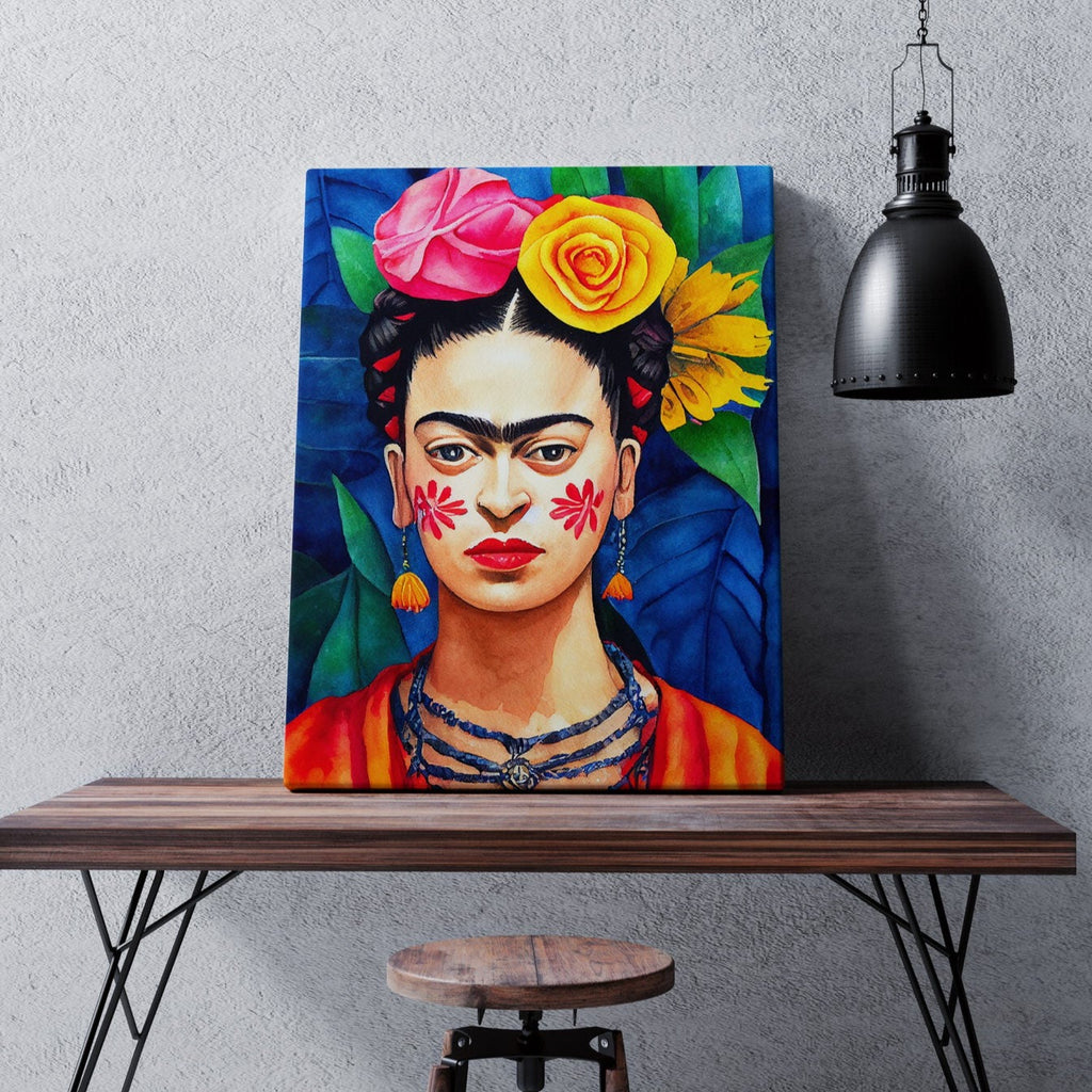 Frida Kahlo Print | Canvas wall art print by Wall Nostalgia. FREE SHIPPING on all orders. Custom Canvas Prints, Made in Calgary, Canada | Large canvas prints, framed canvas prints, Frida Canvas Print | Canvas wall art, Frida print, Frida wall art, Frida Art Print, Frida Khalo print, Frida Khalo art, Frida kahlos print
