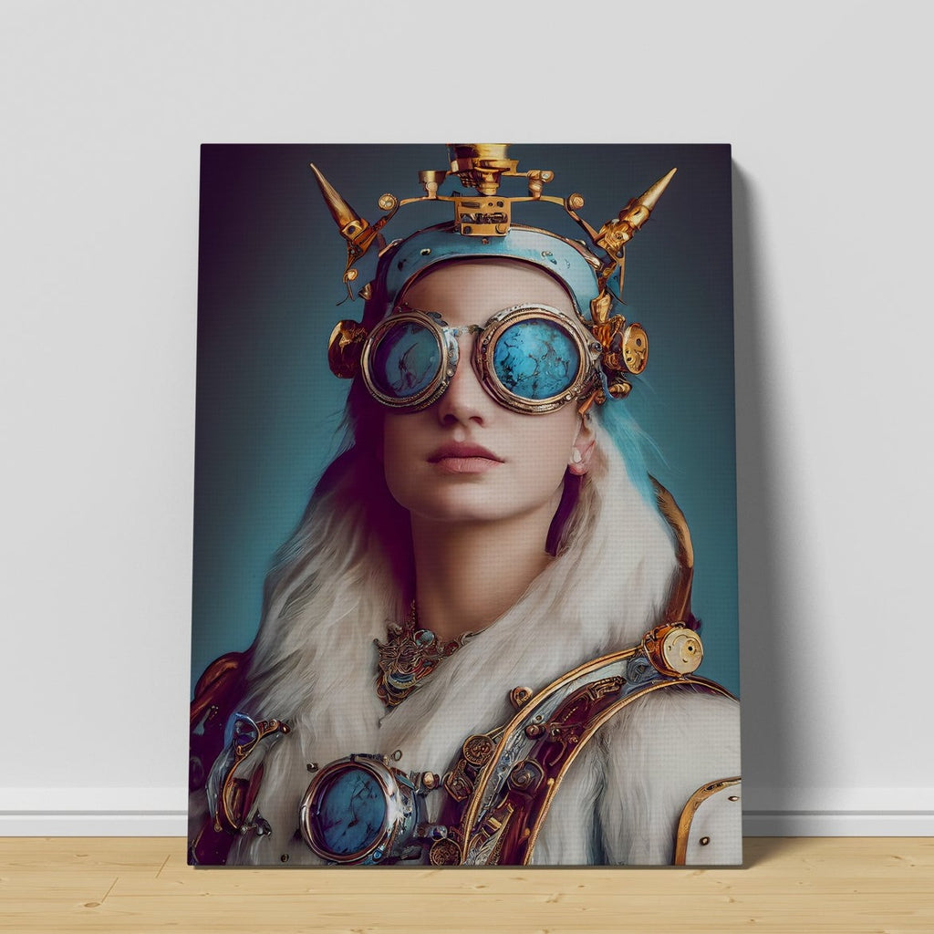 Steampunk Woman Print | Canvas wall art print by Wall Nostalgia. FREE SHIPPING on all orders. Custom Canvas Prints, Made in Calgary, Canada, Large canvas prints, framed canvas print, Steampunk Canvas Wall Art Print, Canvas print, Steampunk art, Steampunk prints, Steampunk wall art, Steam punk print, Steam punk pictures