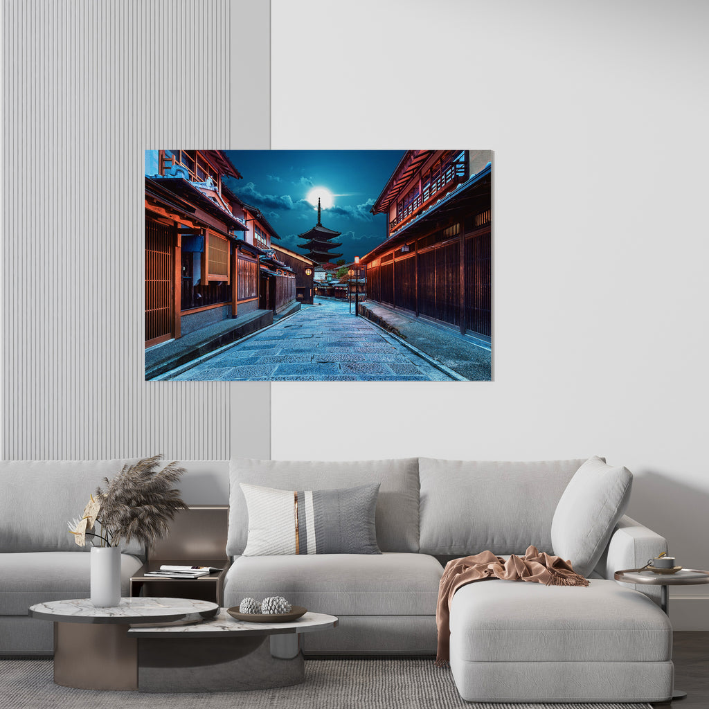 Tokyo Nights Canvas Art Print | Canvas wall art print by Wall Nostalgia. FREE SHIPPING on all orders. Custom Canvas Prints, Made in Calgary, Canada | Large canvas prints, framed canvas prints, Tokyo Canvas Art Print | Tokyo Print, Japan Print, Japan Canvas, Pagoda Art Print, Tokyo Art Print, Japanese Wall Art Canvas